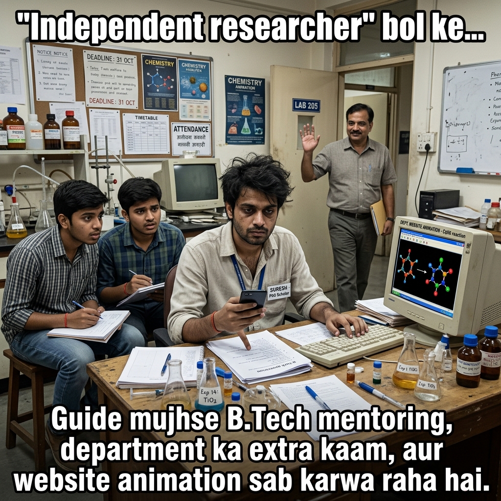 The Independent Researcher: Independent, except for signatures, instruments and funding.